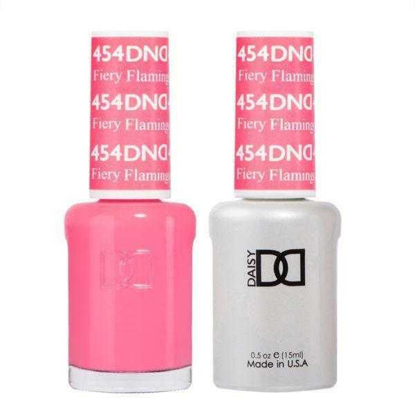 DND Gel & Matching Lacquer- 454 FIERY FLAMINGO DND Gel & Matching Lacquer