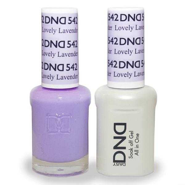 DND Gel & Matching Lacquer- 542 LOVELY LAVENDER DND Gel & Matching Lacquer