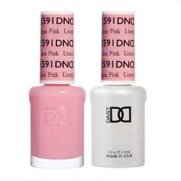 DND Gel & Matching Lacquer- 591 LINEN PINK DND Gel & Matching Lacquer