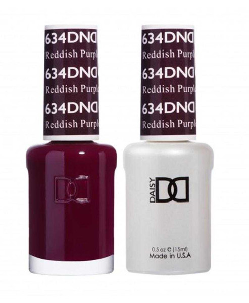 DND Gel & Matching Lacquer- 634 REDDISH PURPLE DND Gel & Matching Lacquer