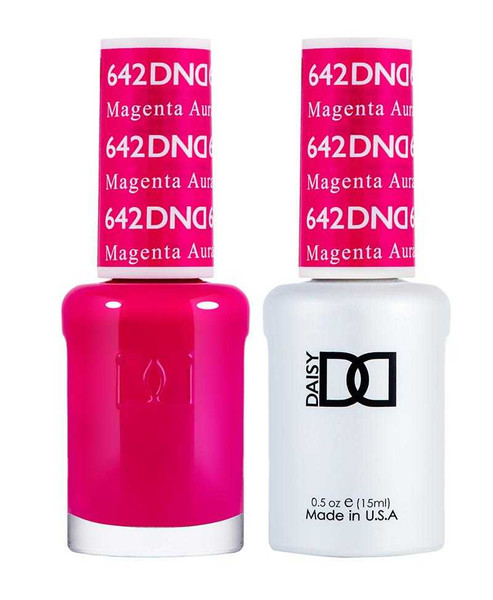 DND Gel & Matching Lacquer- 642 MAGENTA AURA DND Gel & Matching Lacquer