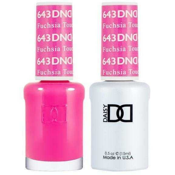 DND Gel & Matching Lacquer- 643 FUCHSIA TOUCH DND Gel & Matching Lacquer