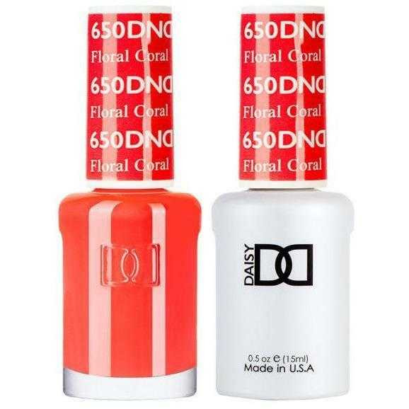 DND Gel & Matching Lacquer- 650 FLORAL CORAL DND Gel & Matching Lacquer