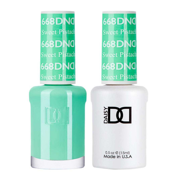 DND Gel & Matching Lacquer- 668 SWEET PISTACHIO DND Gel & Matching Lacquer
