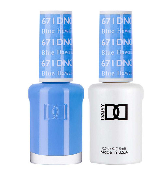 DND Gel & Matching Lacquer- 671 BLUE HAWAIIAN DND Gel & Matching Lacquer