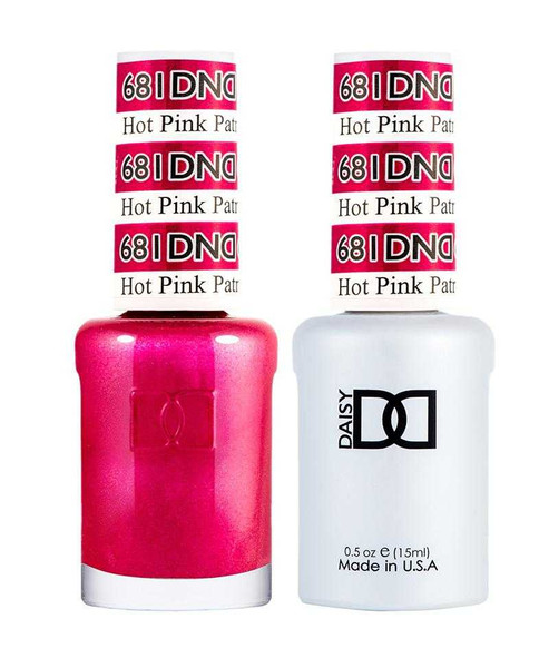 DND Gel & Matching Lacquer- 681 HOT PINK PATROL DND Gel & Matching Lacquer