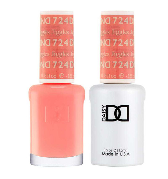 DND Gel & Matching Lacquer- 724 JIGGLES DND Gel & Matching Lacquer