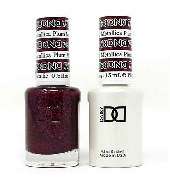 DND Gel & Matching Lacquer- 768 PLUM METALLICA DND Gel & Matching Lacquer