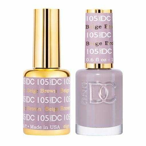 DC Duo #105 Beige Brown- Gel Polish & Matching Lacquer DC Gel & Lacquer Duo