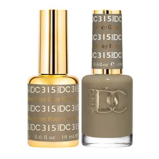 DC Duo #315 Foxy Gray- Gel Polish & Matching Lacquer DC Gel & Lacquer Duo