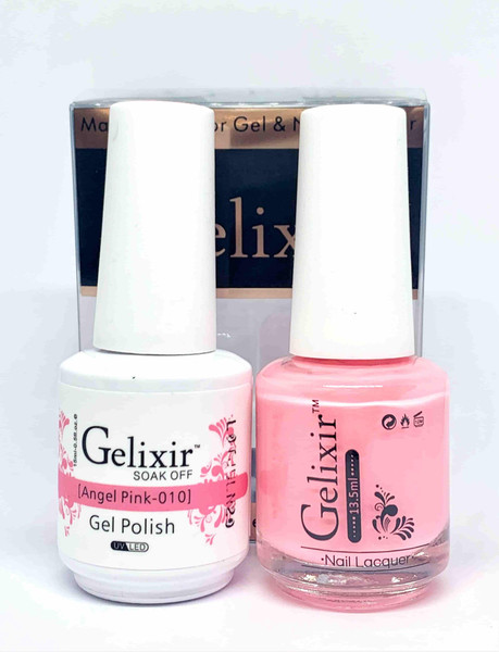 Gelixir Gel Polish & Matching Lacquer- #010 Angel Pink Gelixir Gel Polish & Matching Lacquer Duo