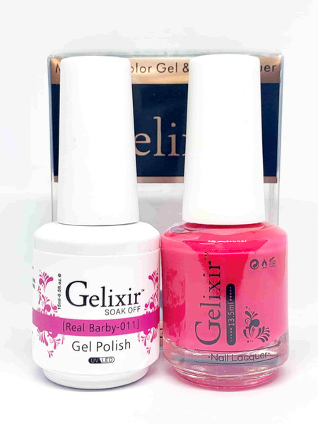 Gelixir Gel Polish & Matching Lacquer- #011 Real Barby Gelixir Gel Polish & Matching Lacquer Duo