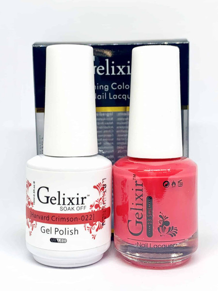 Gelixir Gel Polish & Matching Lacquer- #022 Harvard Crimson Gelixir Gel Polish & Matching Lacquer Duo