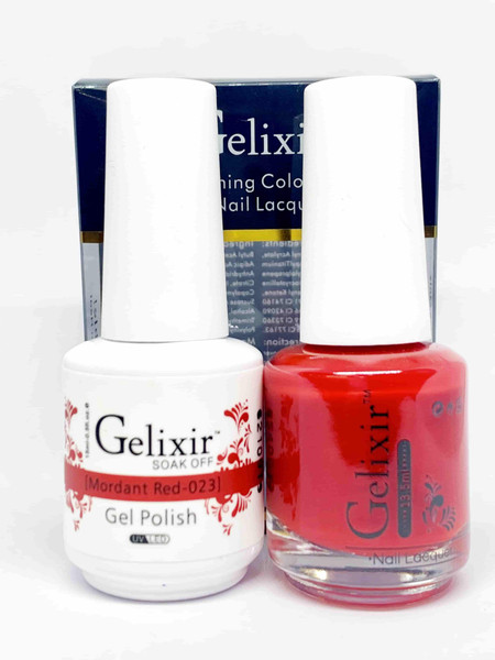 Gelixir Gel Polish & Matching Lacquer- #023 Mordant Red Gelixir Gel Polish & Matching Lacquer Duo