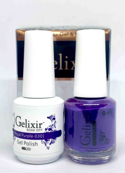 Gelixir Gel Polish & Matching Lacquer- #030 Royal Purple Gelixir Gel Polish & Matching Lacquer Duo