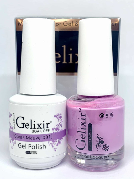 Gelixir Gel Polish & Matching Lacquer- #031 Opera Mauve Gelixir Gel Polish & Matching Lacquer Duo