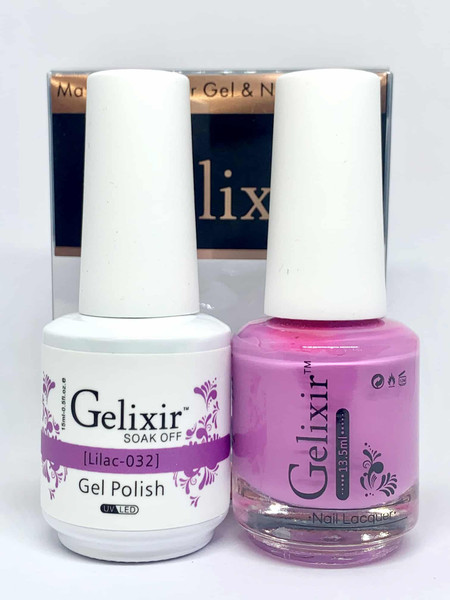 Gelixir Gel Polish & Matching Lacquer- #032 Lilac Gelixir Gel Polish & Matching Lacquer Duo