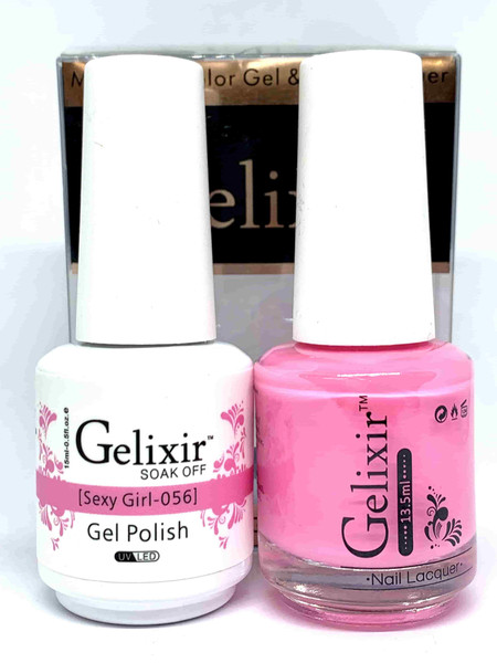Gelixir Gel Polish & Matching Lacquer- #056 Sexy Girl Gelixir Gel Polish & Matching Lacquer Duo
