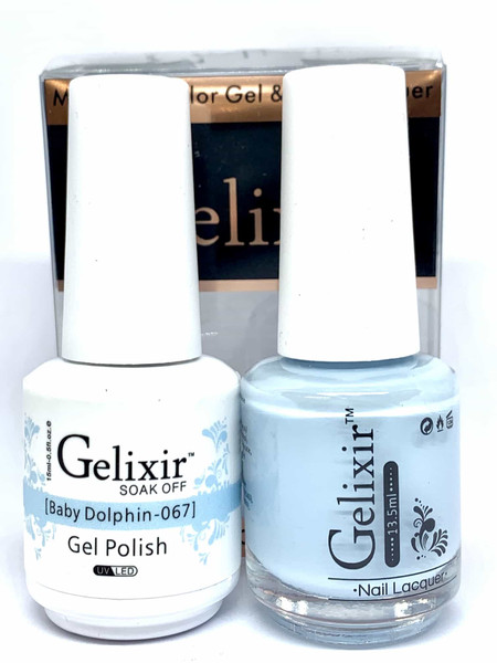 Gelixir Gel Polish & Matching Lacquer- #067 Baby Dolphin Gelixir Gel Polish & Matching Lacquer Duo