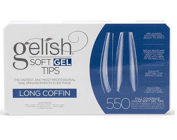 Gelish Soft Gel Tips - Long Coffin GELISH SOFT GEL