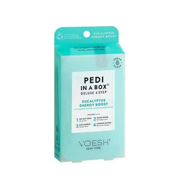 "VOESH" Pedi In A Box Deluxe 4 Step (Pack of 4) PEDICURE SPA KIT