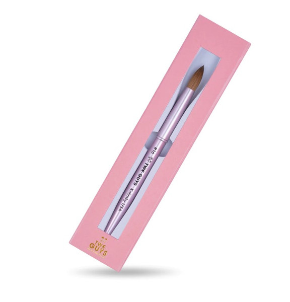 2 GUYS Acrylic Nail Brush Size #16 - PINK