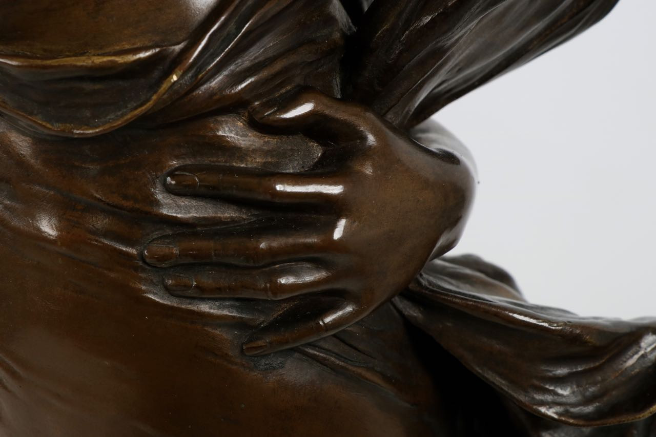 Eugene Marioton (French, 1857-1933) Bronze Sculpture of La Danse