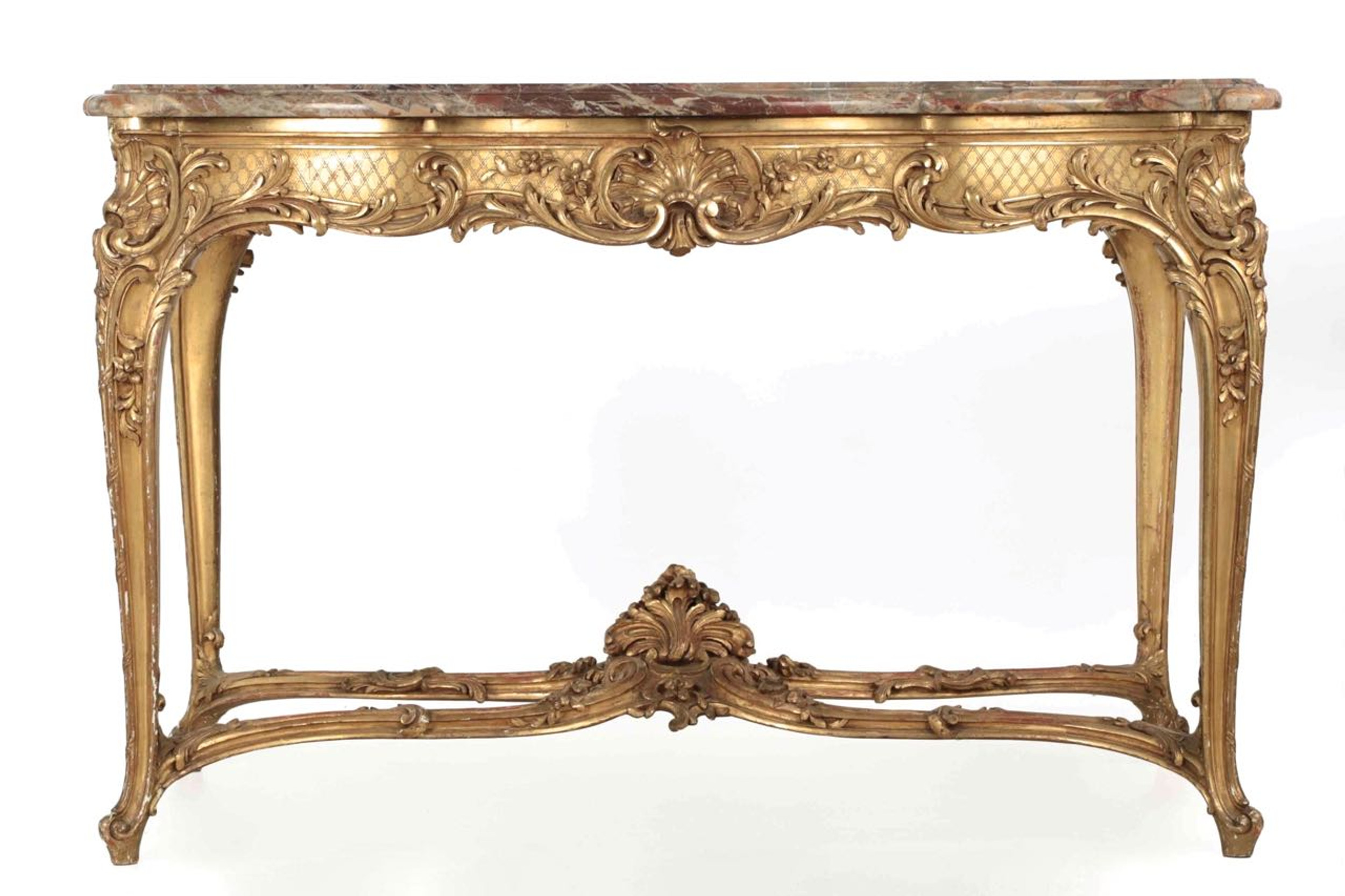 Fine French Louis XV Style Giltwood Center Table, Paris c. 1900