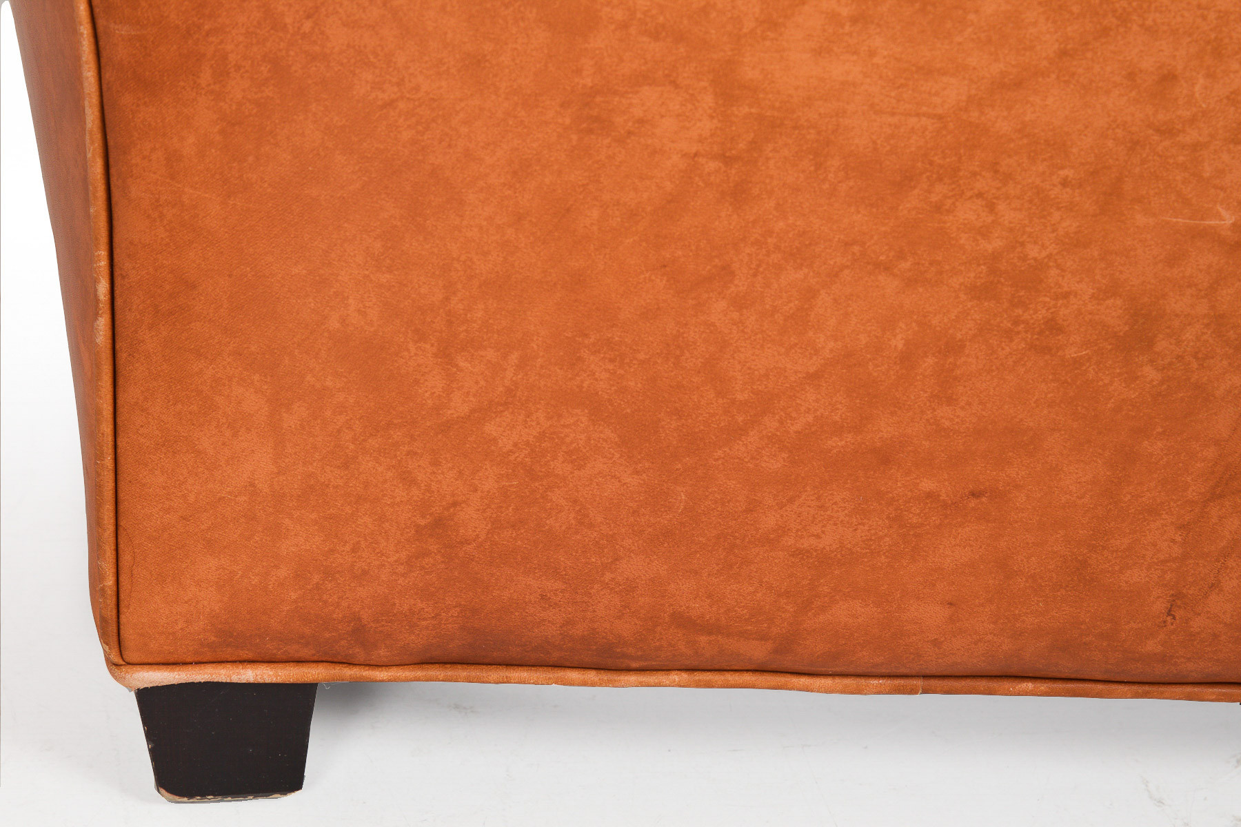 Art Deco Style Leather Club Chair & Ottoman | Designed by Coach