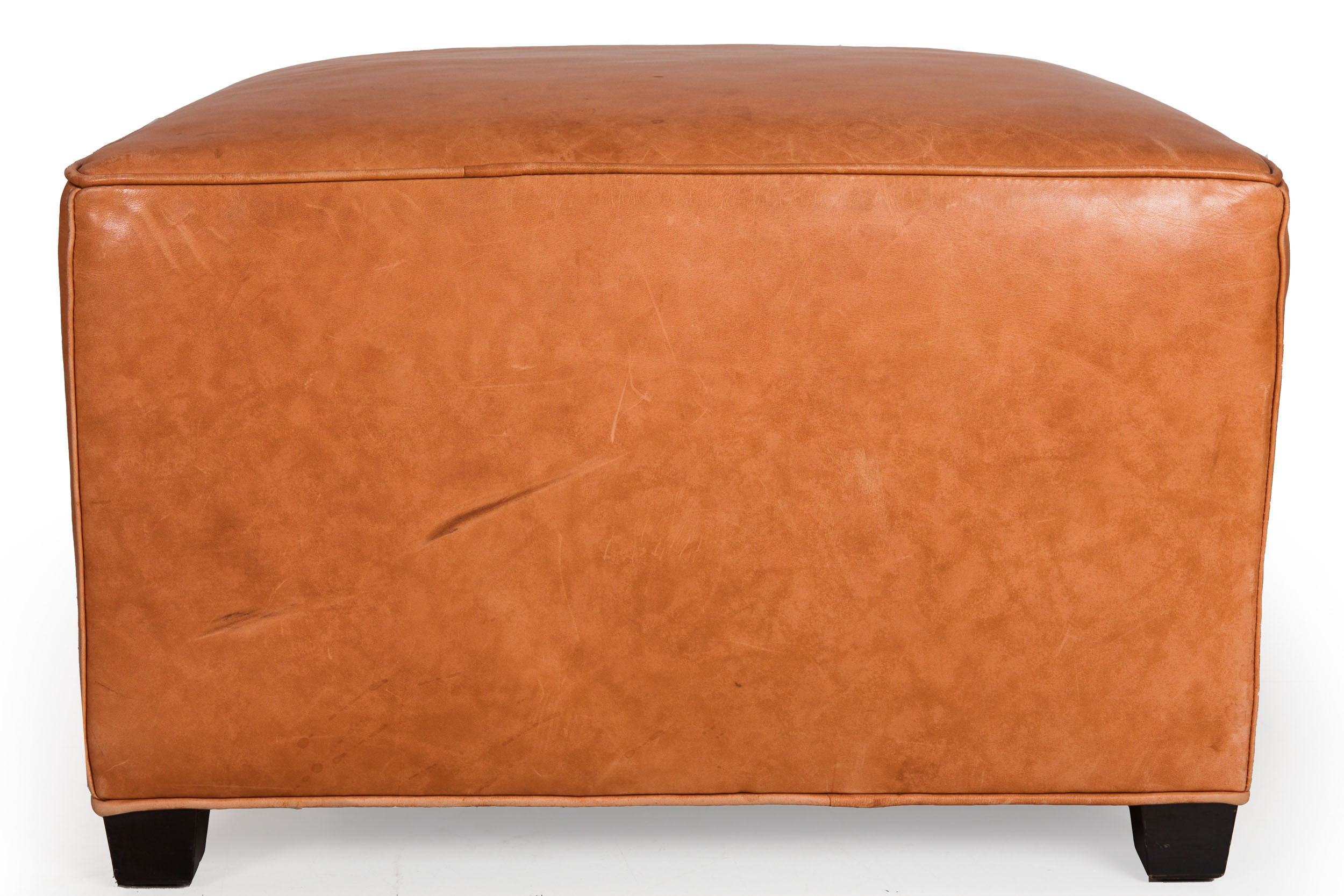 Art Deco Style Leather Club Chair & Ottoman | Designed by Coach