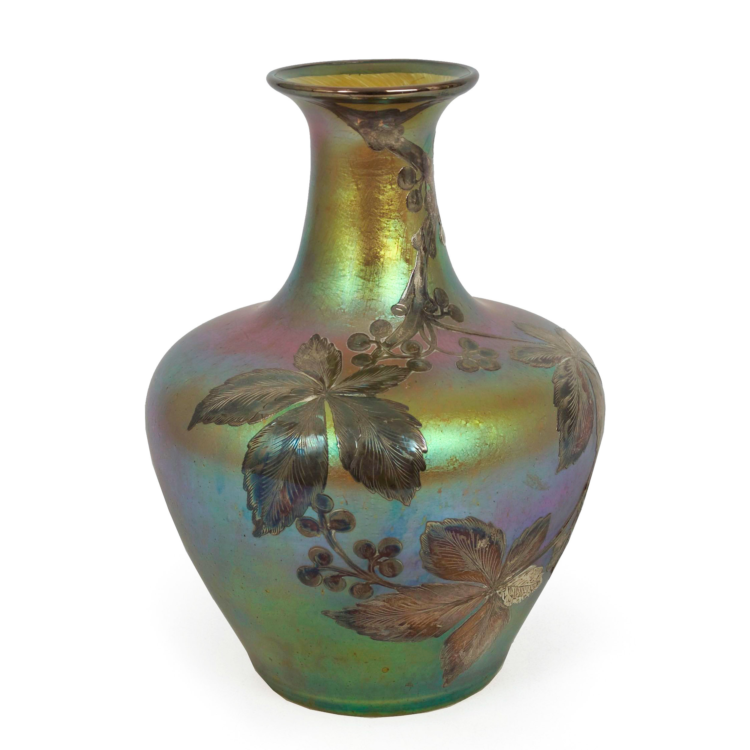 品質は非常に良い OK Lighting Silver Vine Vase, Gold