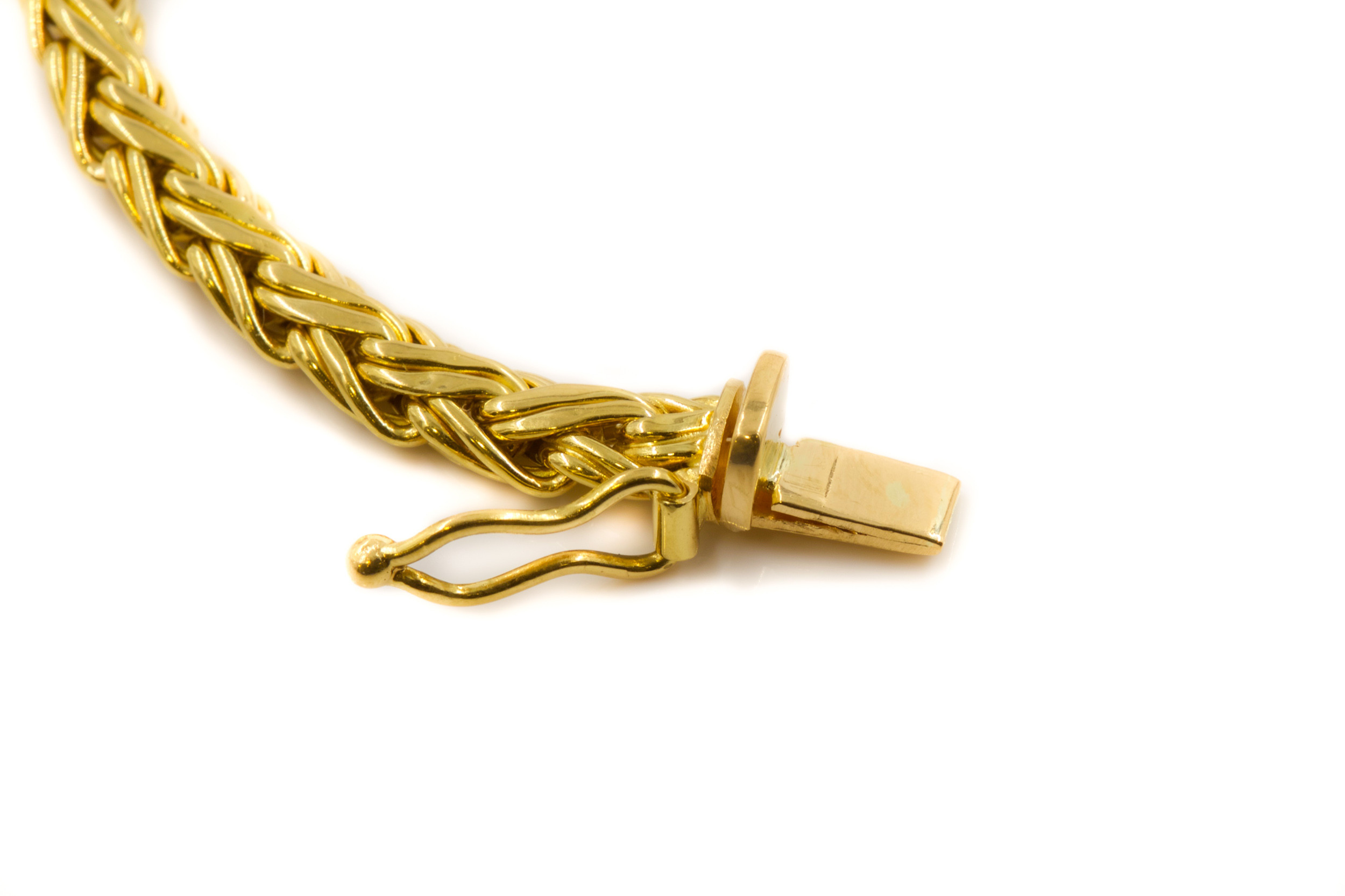 Tiffany & Co 18K Gold Graduated Byzantine Necklace | 16 1/4