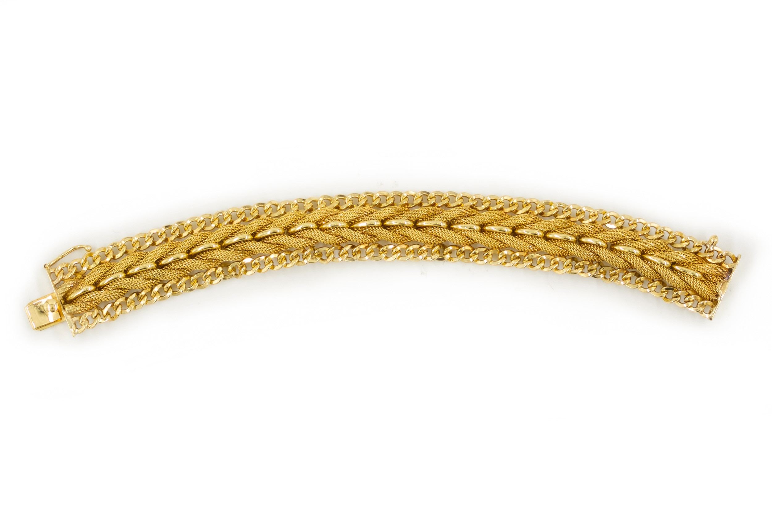 Tiffany & Co West Germany Double Row Herringbone Woven Bracelet 18kt Yellow  Gold | Tiffany & Co. | Buy at TrueFacet