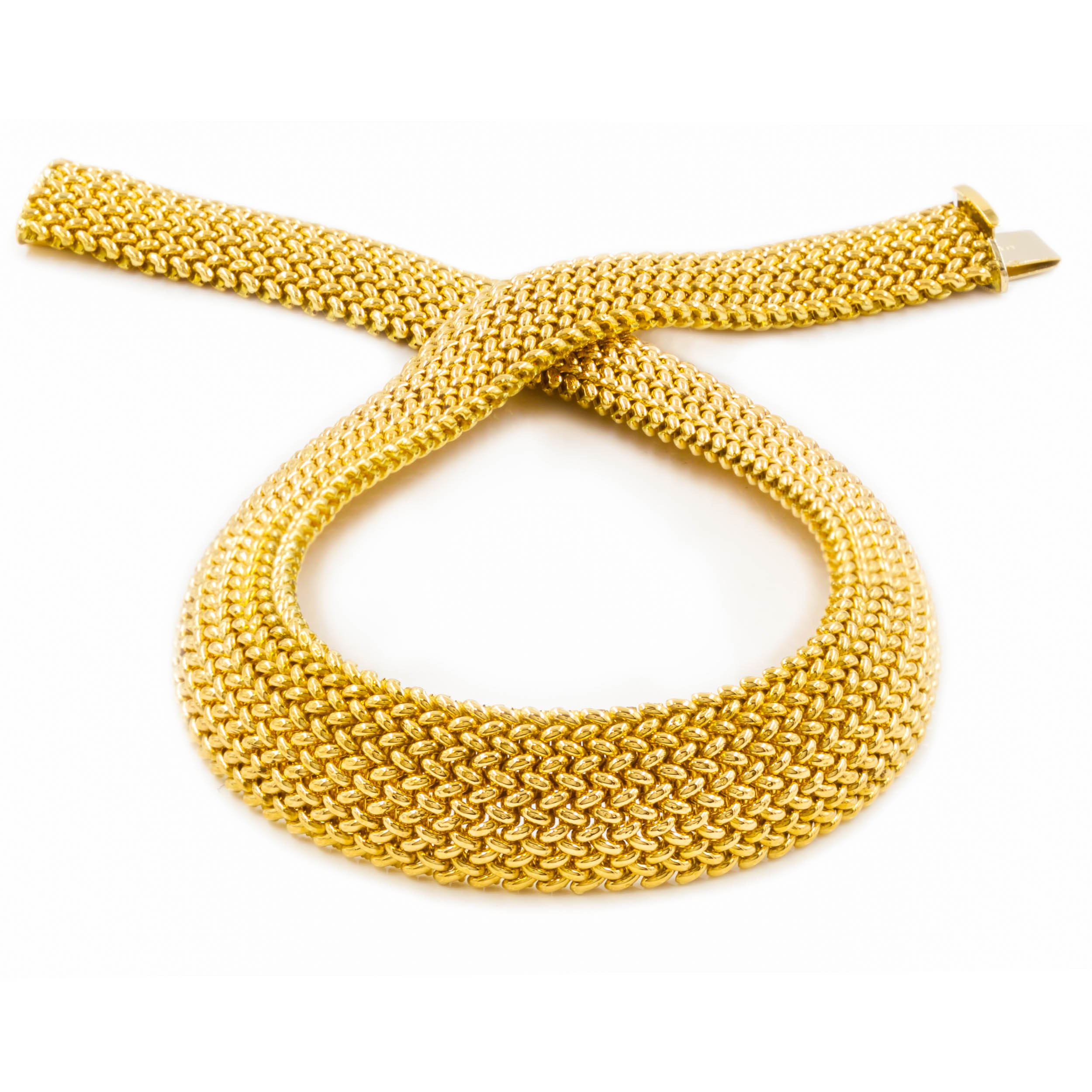 A Substantial 18k Gold Mesh Necklace by Unoaerre | Italy, 17 wearable  length