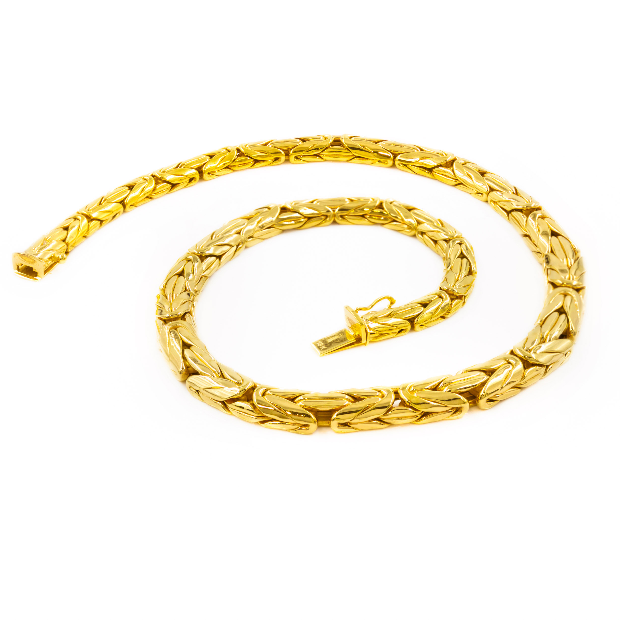 Vintage 14K Yellow Gold Byzantine Gold Chain Bracelet & Necklace Set – ASSAY