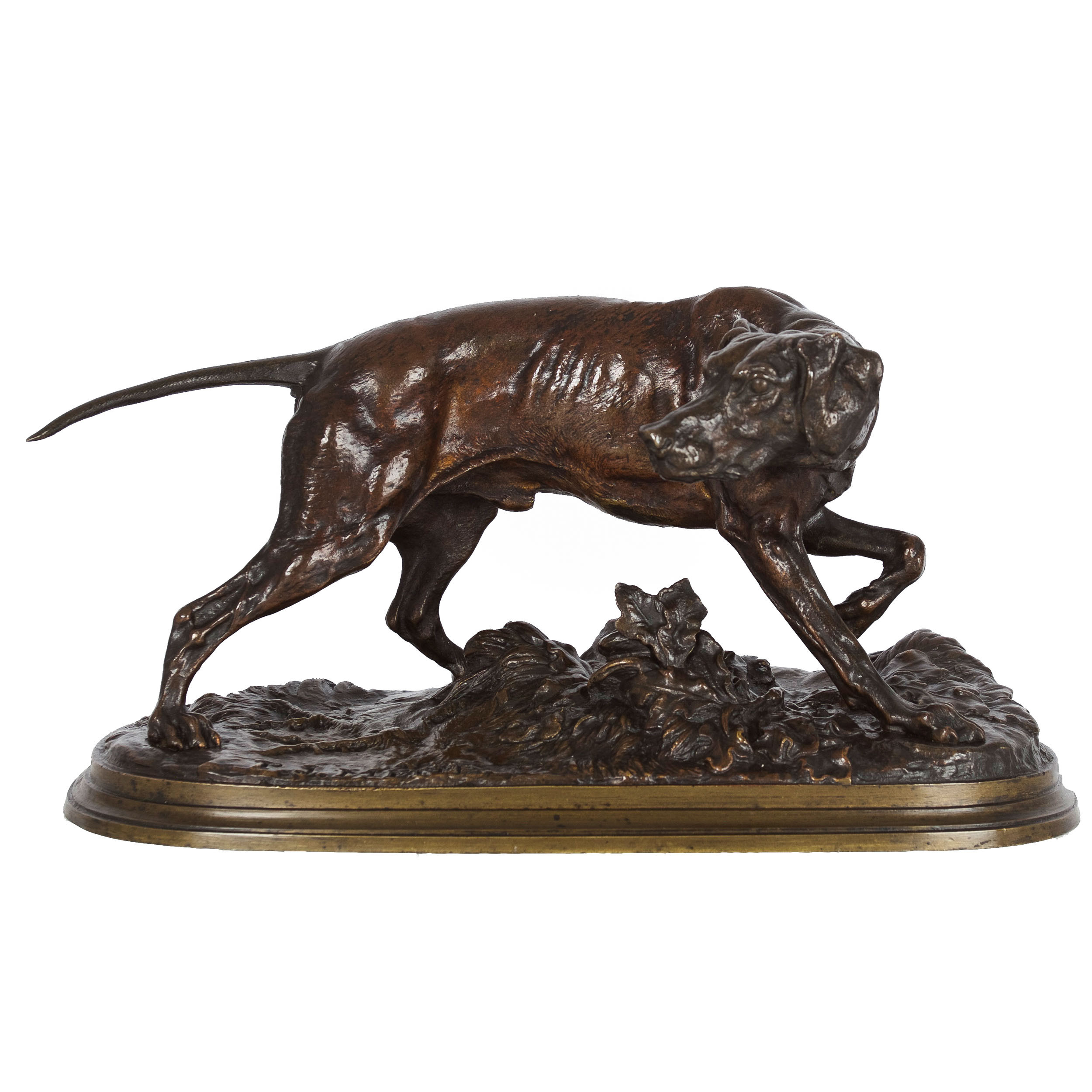 Bronze Sculpture of an English Pointer by Pierre-Jules Mene