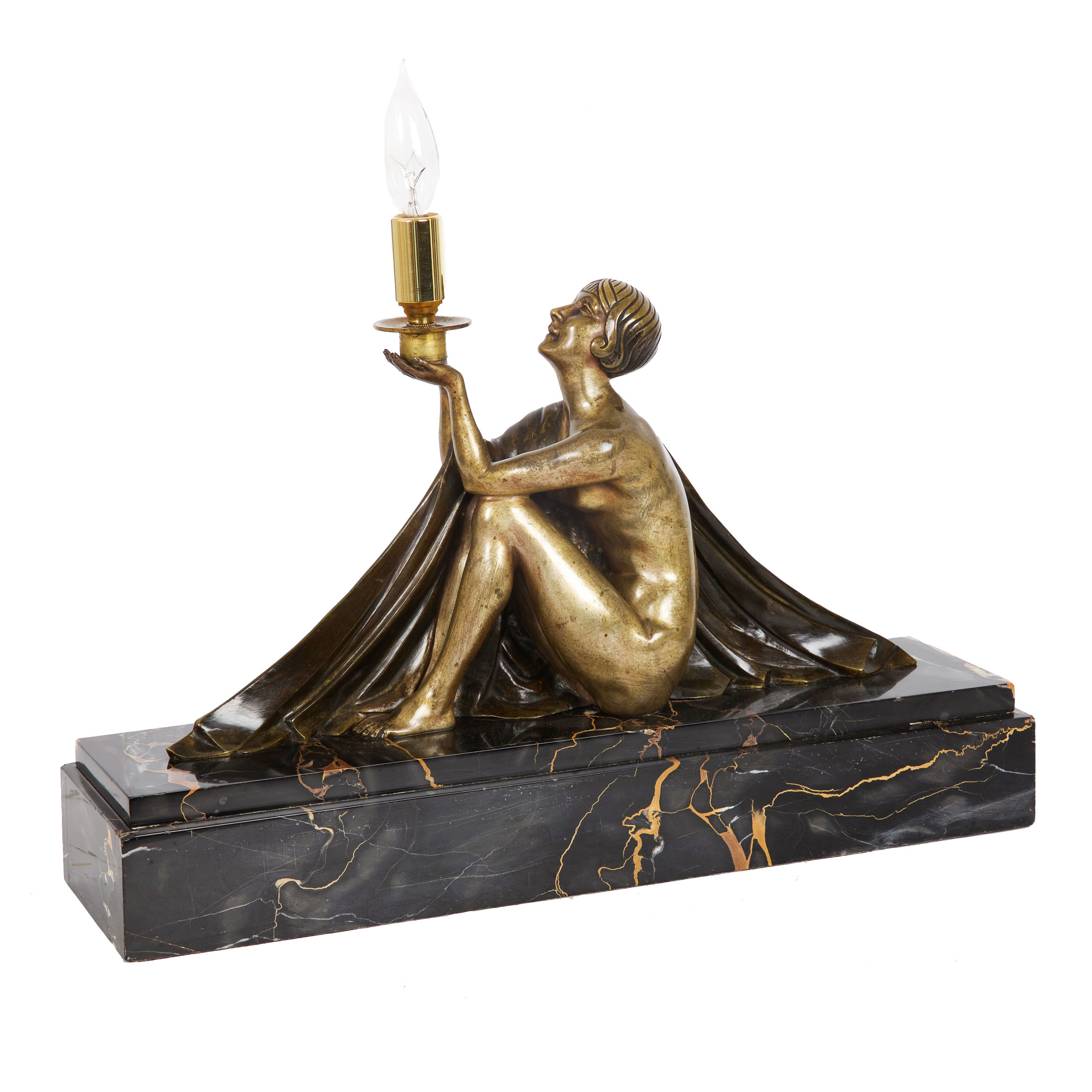 bronze art deco lamp