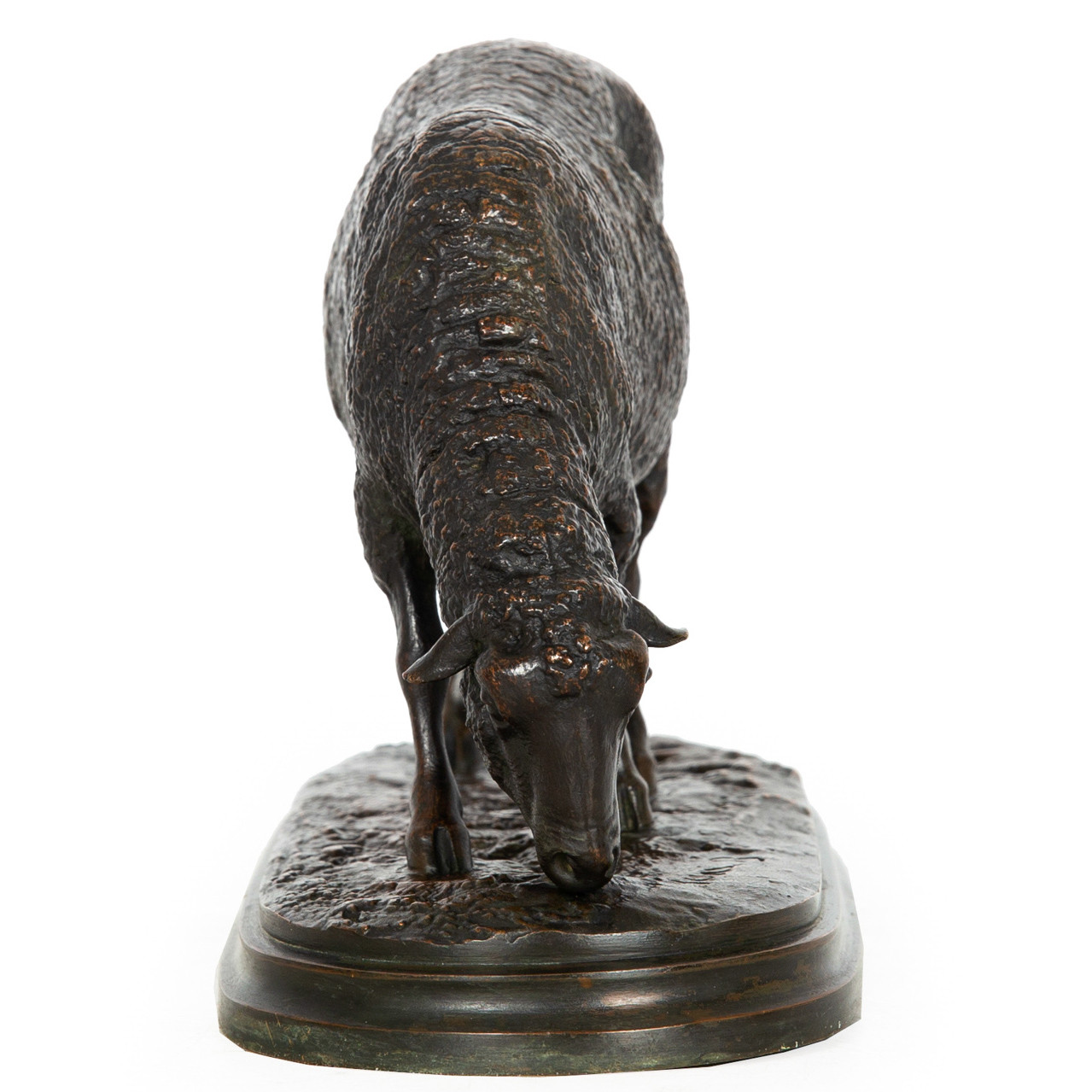 Sculpture En Bronze D'un Mouton - Originale - Belle Patine - Dimensions 10 à 30 Cm
