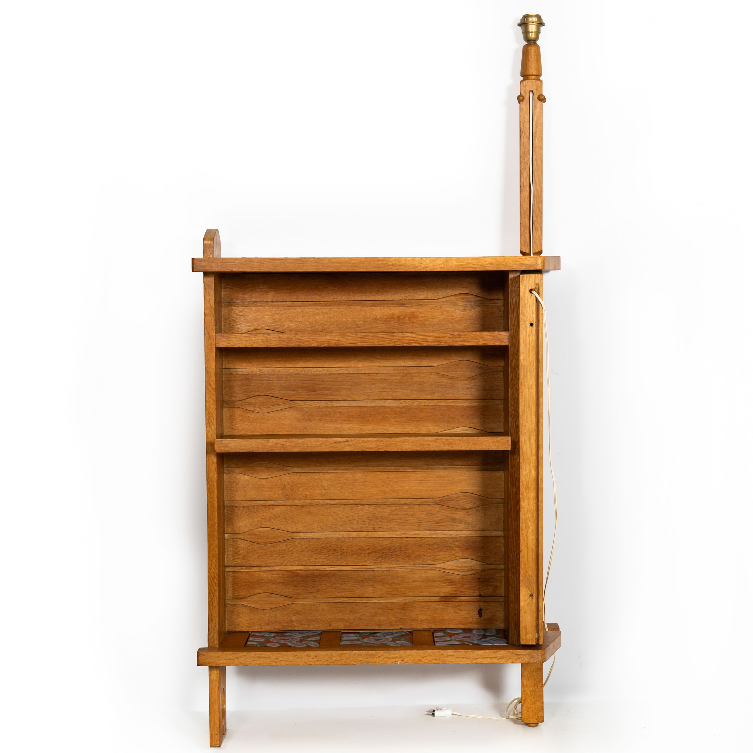 Waxed Oak Swinging Bar Cabinet | Guillerme et Chambron