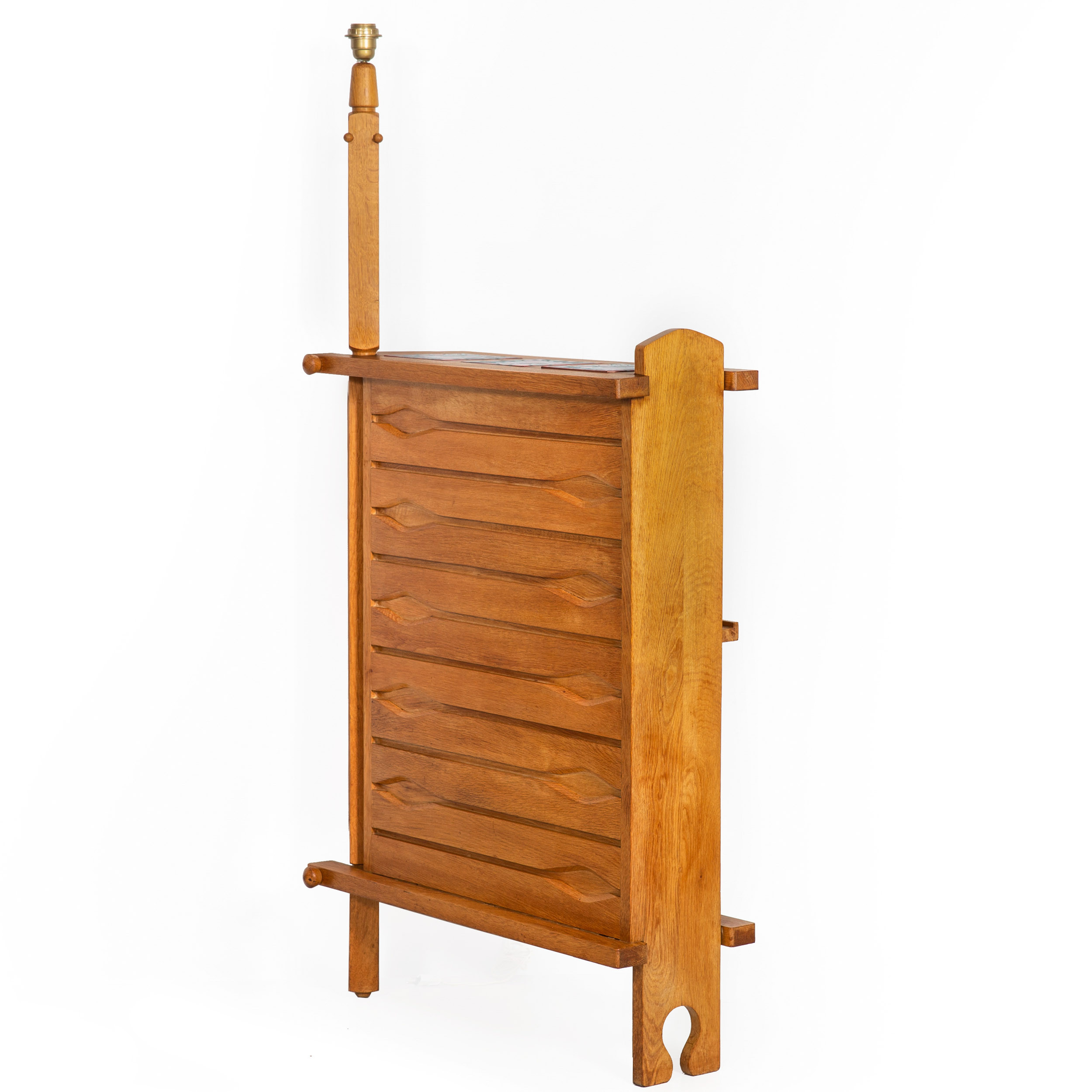 Waxed Oak Swinging Bar Cabinet | Guillerme et Chambron