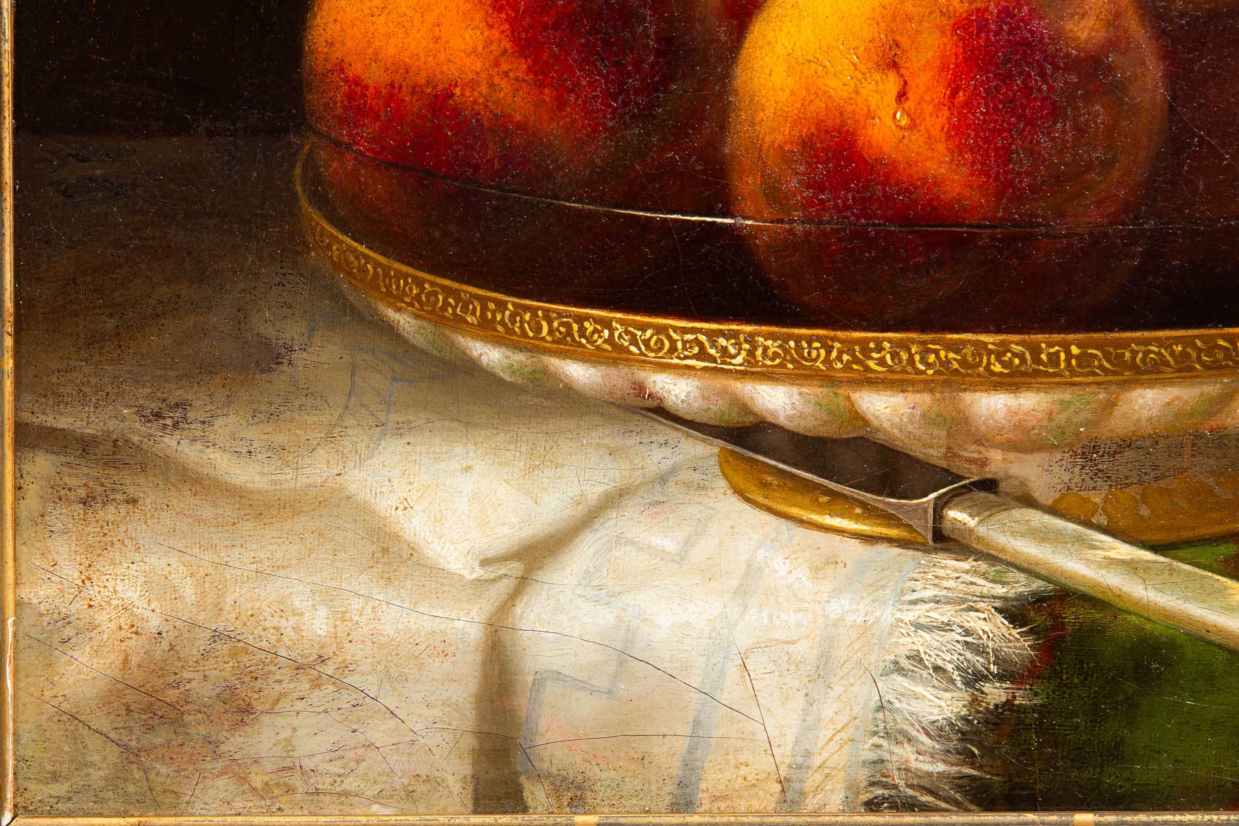 Still-Life of Six Peaches in a Bowl | Morston C. Ream