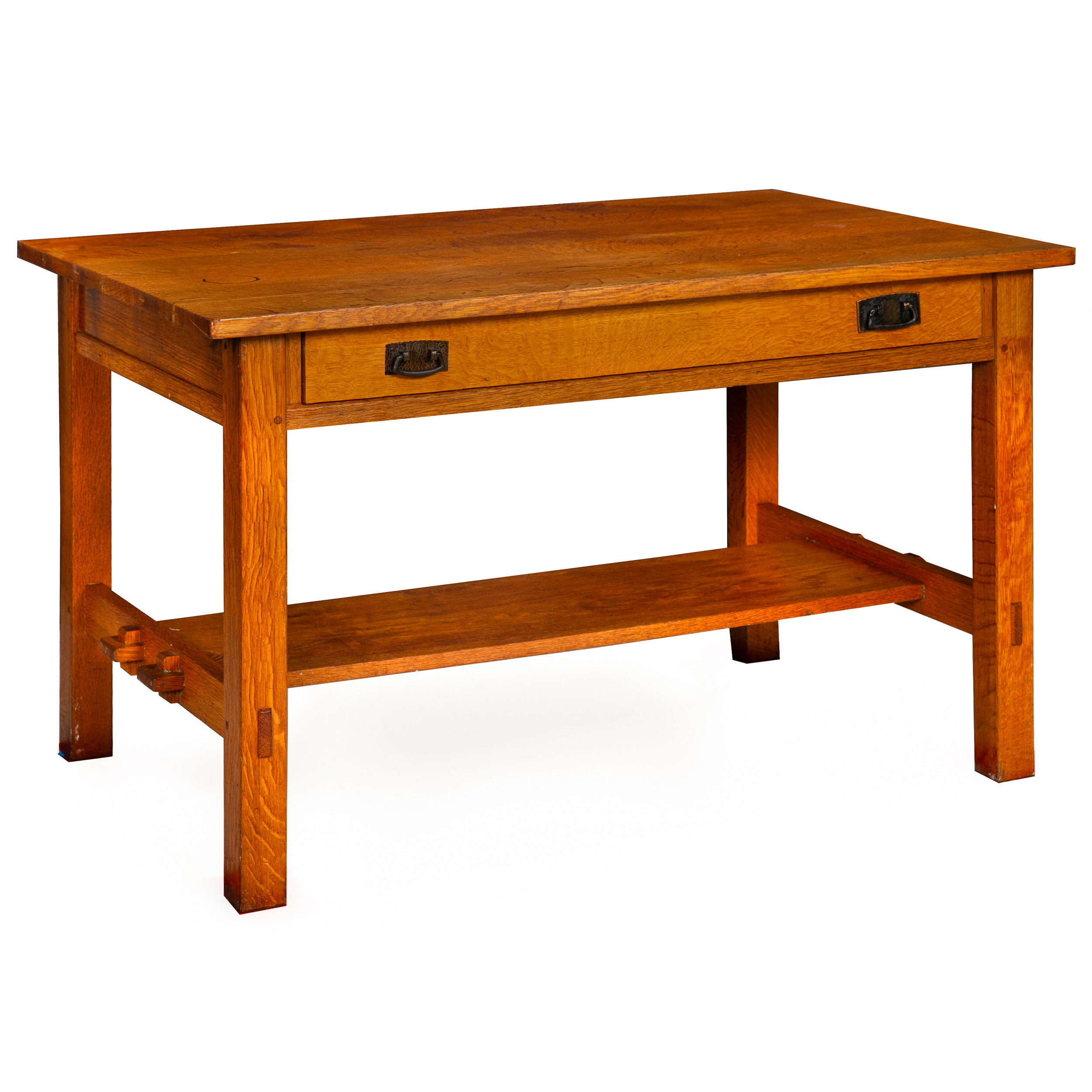 HL WOOD TABLE JERRY'S ORIGINALサイドバー左右SET Oak Library Table, model no. 531 | L. and J.G. Stickley