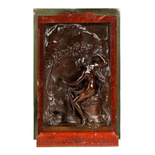 Henri Chapu (French, 1833-91) Bronze Sculpture "Allegory of Truth", Thiebaut Freres