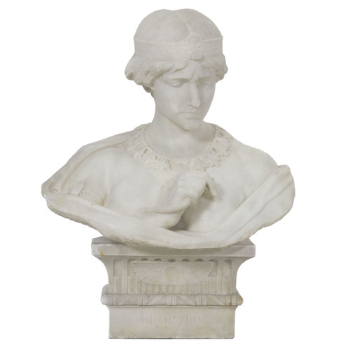  “Cleopatra” Marble Bust | Aristede Petrilli (Italian, 1868-1930)