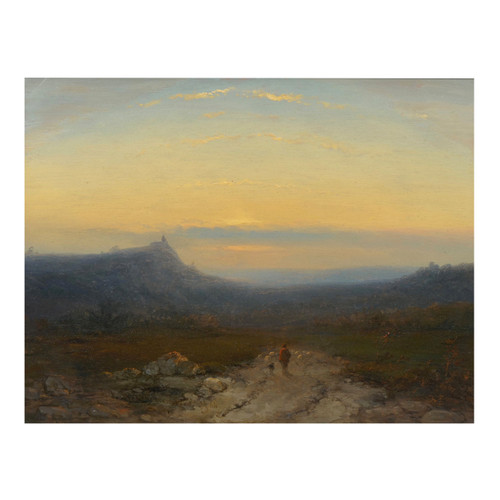 Mountainscape of Shepherd & Flock | Johannes Hoppenbrouwers (Dutch, 1791-1866), c. 1864