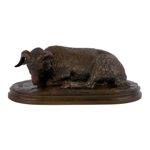 "Bélier Couché", bronze sculpture | Rosa Bonheur (French, 1822-1899)