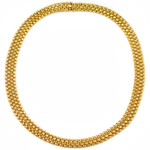 Vintage 14k Woven Gold Necklace | 18 1/2" long, 58.9 grams
