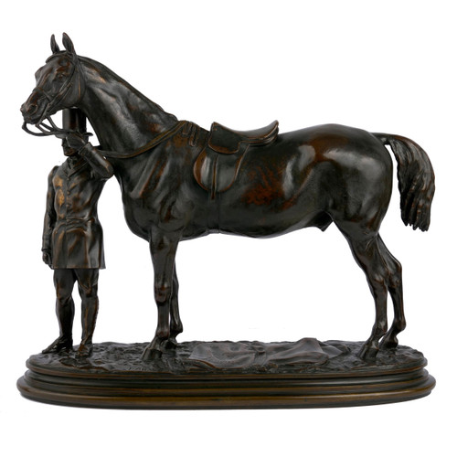 "Walter Scott: Cheval de Selle de L'Empereur", bronze sculpture | Alfred Barye