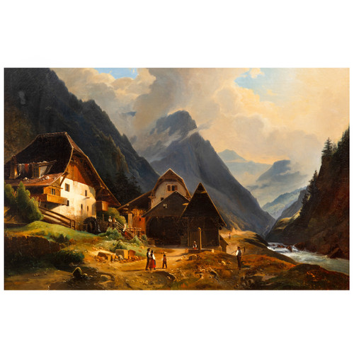 An Expansive Alpine Landscape | 19th Century