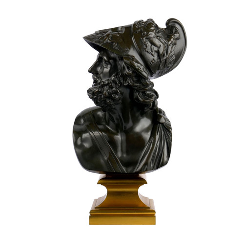 Grand Tour "Bust of Menelaus", bronze sculpture | Georges Servant